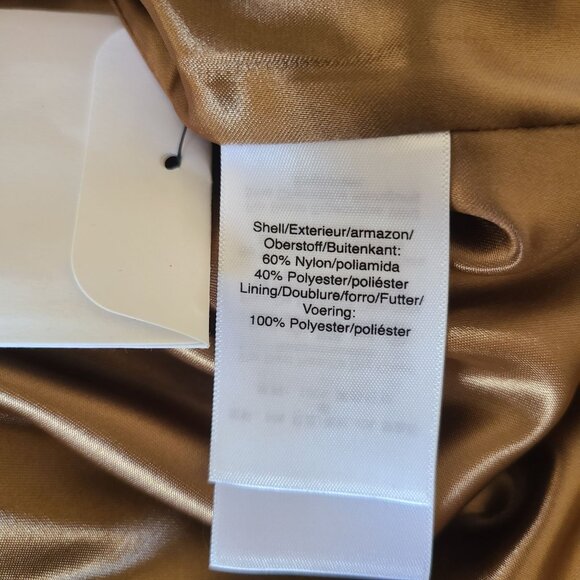 DKNY Women's Faux Fur Coat Camel Size XXL Beige Long Sleeve Button Up - Picture 12 of 16